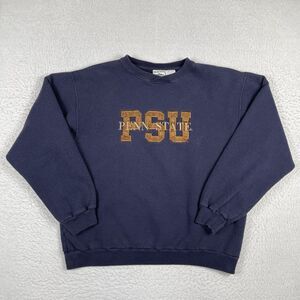 Penn State Nittany Lions Sweatshirt Mens Large Blue Vintage NCAA‎ Football Crew